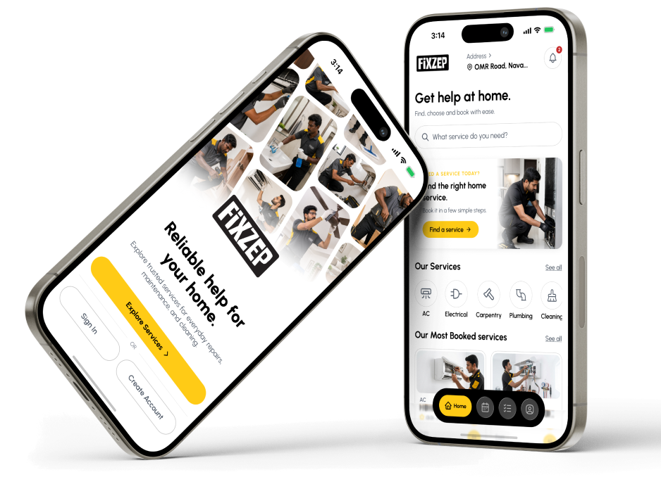FiXZEP app on two phones